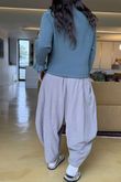 Conrad Batwing Ruffle Cuff Knit Deep Sage